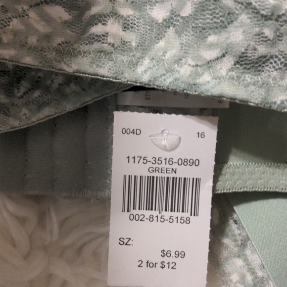 Green lace bra boy shorts bundle 6pc lot - Picture 6 of 6